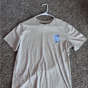 Men's Beige Graphic T-Shirt